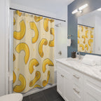 Macaroni & Cheese Pasta Shower Curtain Gift: Comfort Food Fun for Quirky Homes