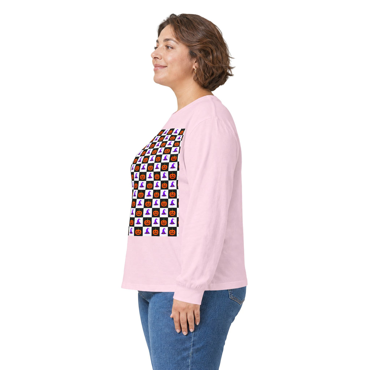 Jack-O'-Lantern Parade long sleeve tee – original NewGiftDay design, view 20