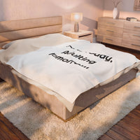 Cake Today Adulting Tomorrow Velveteen Plush Throw for Cozy Birthdays blanket – original NewGiftDay design, view 4