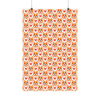 Corgi Hearts Matte Verticals poster – original NewGiftDay design