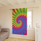 Colorful Tye-Dye Slice Blackout Window Curtain