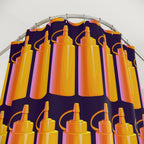 Pop Art Mustard Squeeze Bottle Shower Curtain Gift: Culinary Chic for Foodie Homes