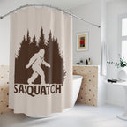 Sasquatch Forest Graphic Shower Curtain Gift: Cryptid Lore for Rustic Retreats
