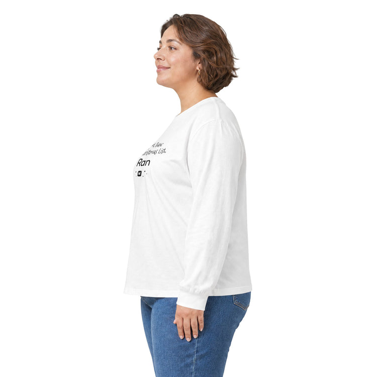 Bigfoot Christmas List long sleeve tee in black – original NewGiftDay design