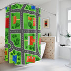Neighborhood Map Shower Curtain Gift: Playful Adventure for Traveler Homes
