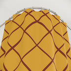 Rustic Diamond Grid Shower Curtain Gift: Earthy Texture for Modern Boho Homes