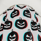 3D Anaglyph Jack-O'-Lantern Pattern Shower Curtain Gift: Retro Spooky for Unique Homes