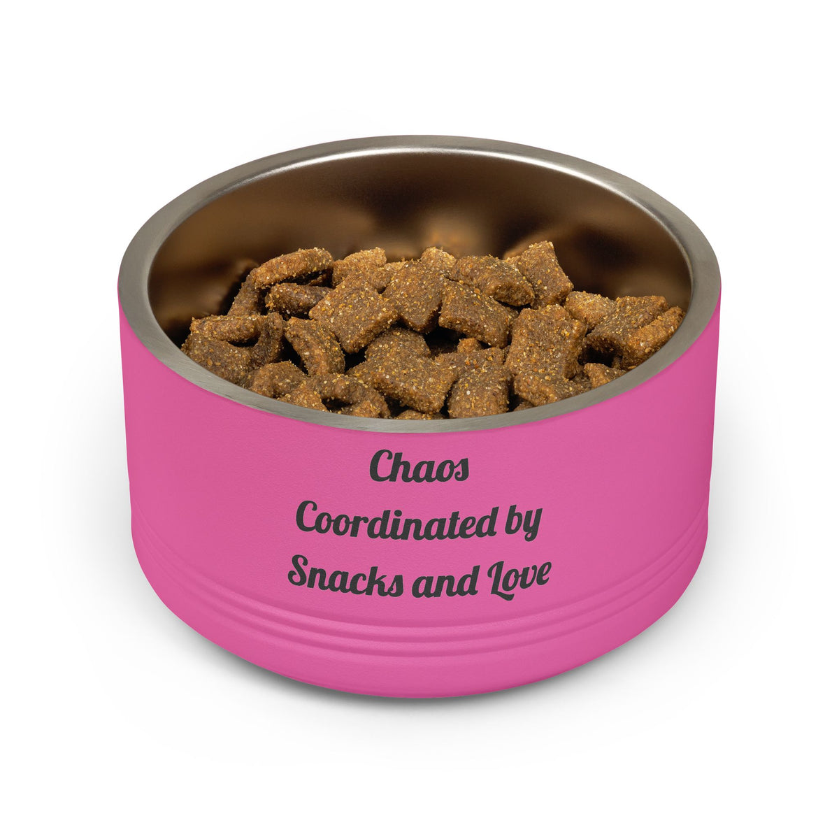 Chaos Coordinated by Snacks and Love Stainless Steel for Family Feedings pet bowl – original NewGiftDay design, view 7