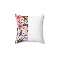 Blush Bird Garden Printed Throw for Pretty Reading Nooks pillow – original NewGiftDay design, view 2