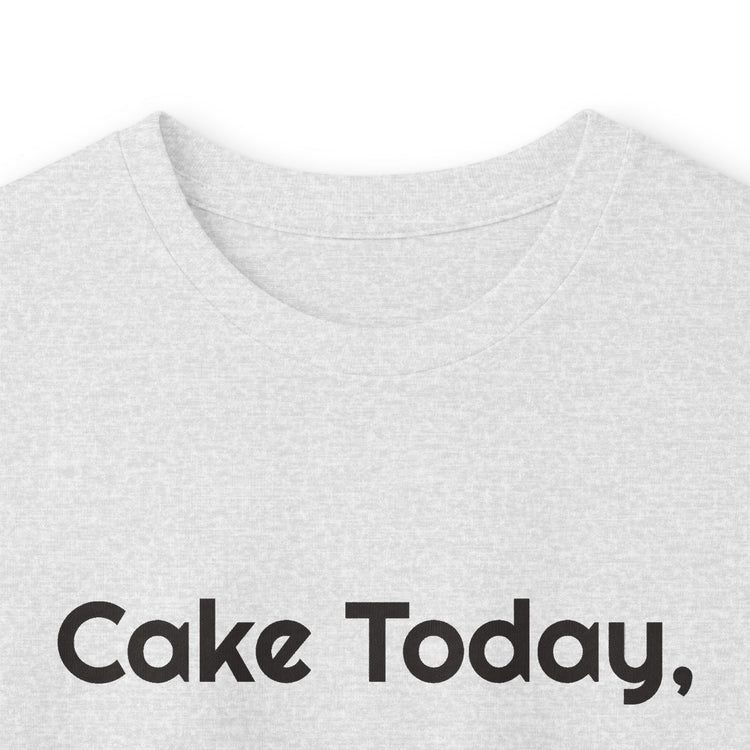 Cake Today Adulting Tomorrow DTG Printed for Cozy Parties long sleeve tee in ash – original NewGiftDay design