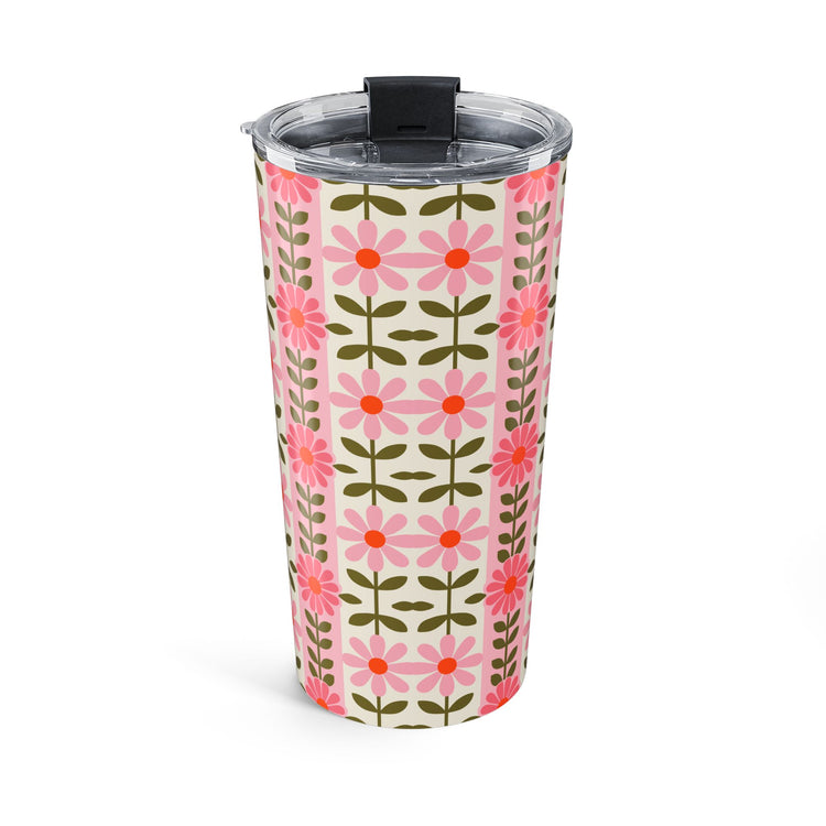 Retro Daisy Blooms 20oz tumbler – original NewGiftDay design, view 2