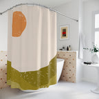 Abstract Boho Desert Sunset Shower Curtain Gift: Serene Horizons for Earthy Homes