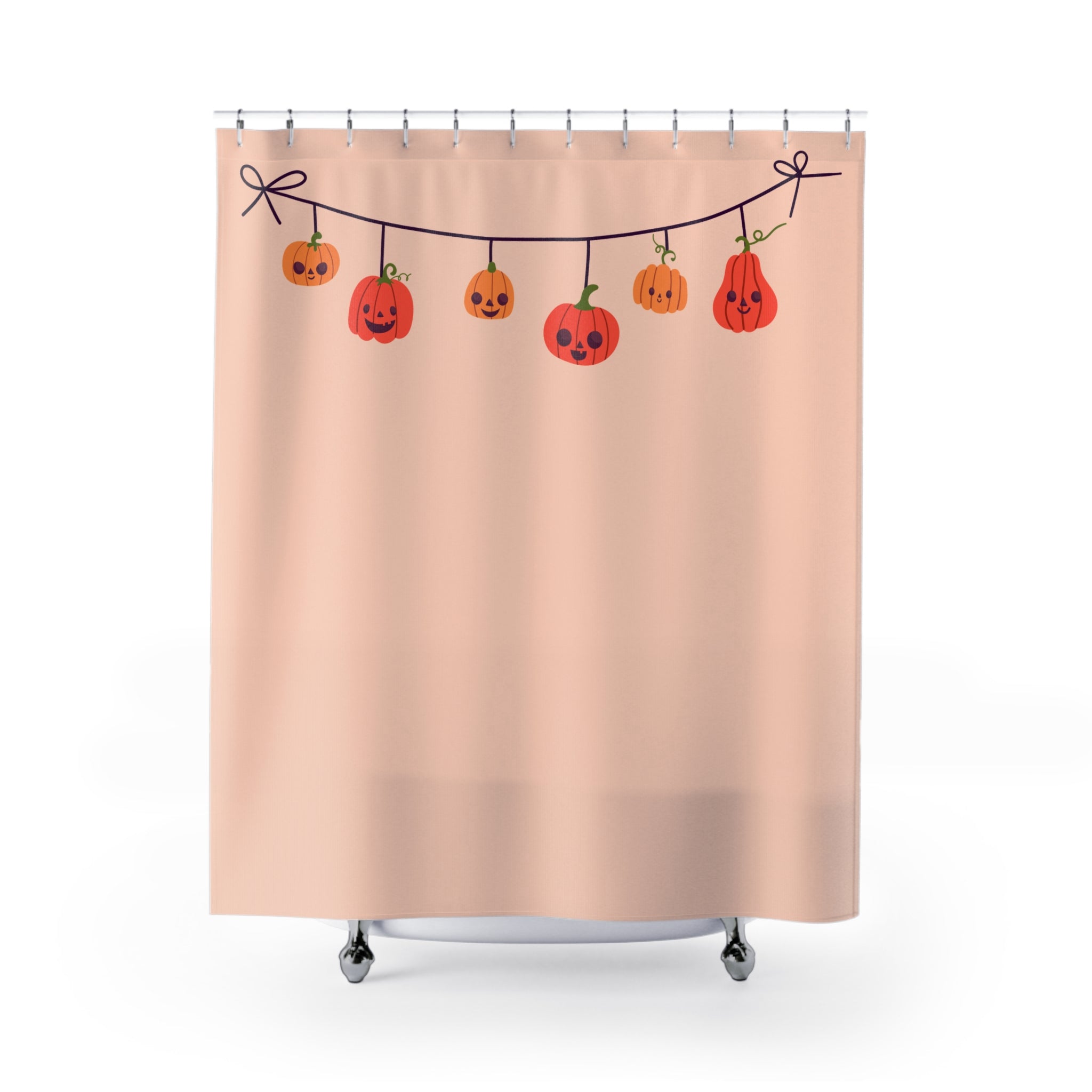 Hanging Jack-o'-Lantern String Shower Curtain Gift: Festive Fall Fun for Cozy Homes