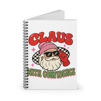 Claus With Confidence Spiral - Ruled Line notebook – original NewGiftDay design, view 2