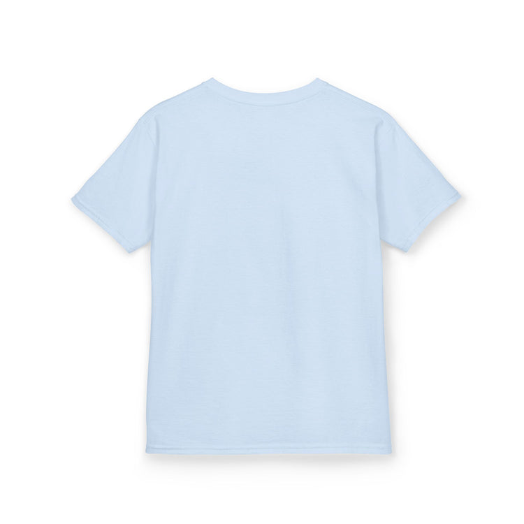 Cute Drippy Ghost for Halloween kids tee in light-blue – original NewGiftDay design
