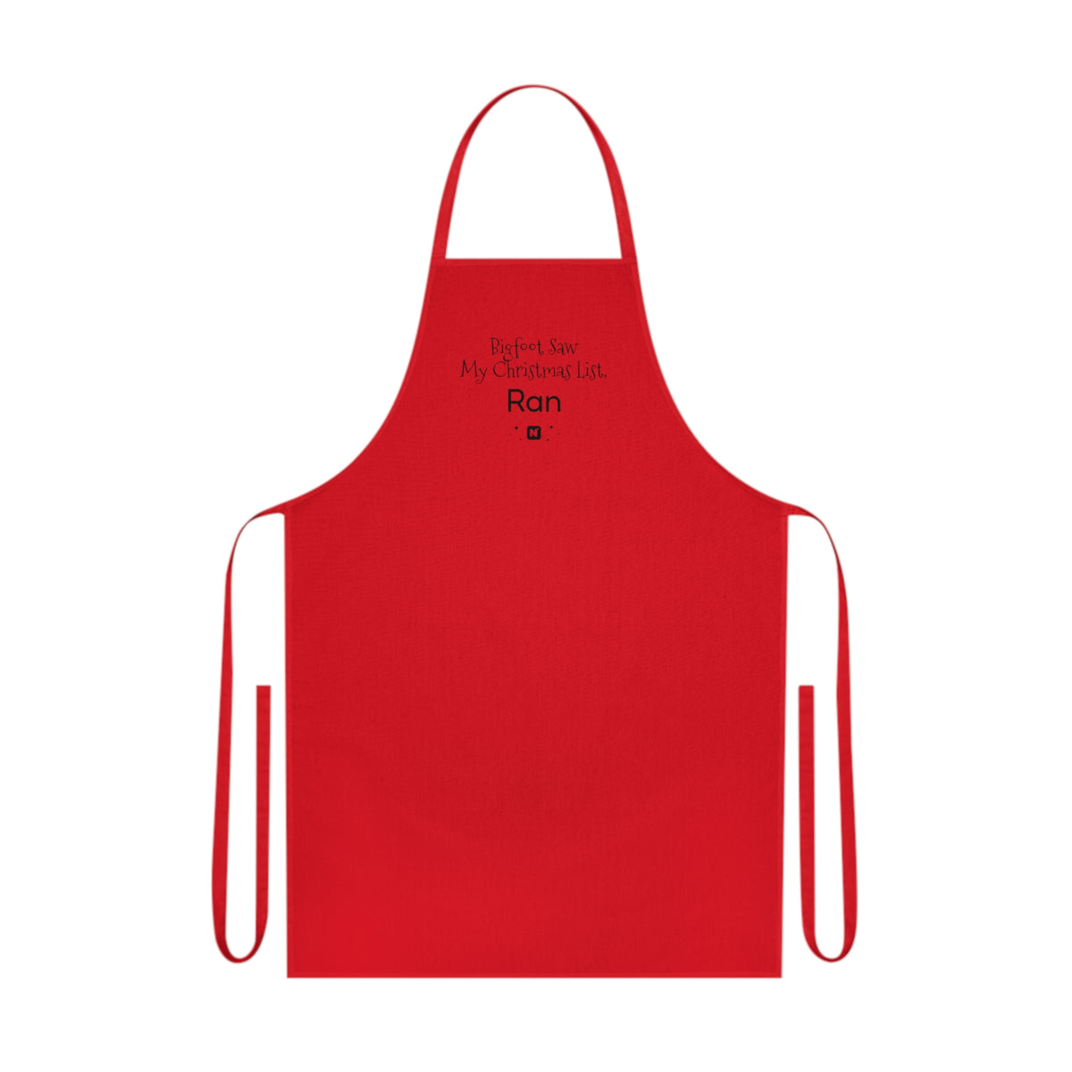 Bigfoot Christmas List apron – original NewGiftDay design, view 11