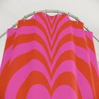 Op Art Concentric Hearts Shower Curtain Gift: Groovy Love for Retro Homes