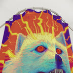 Electric Howling Wolf Shower Curtain Gift: Primal Power for Wild Hearts