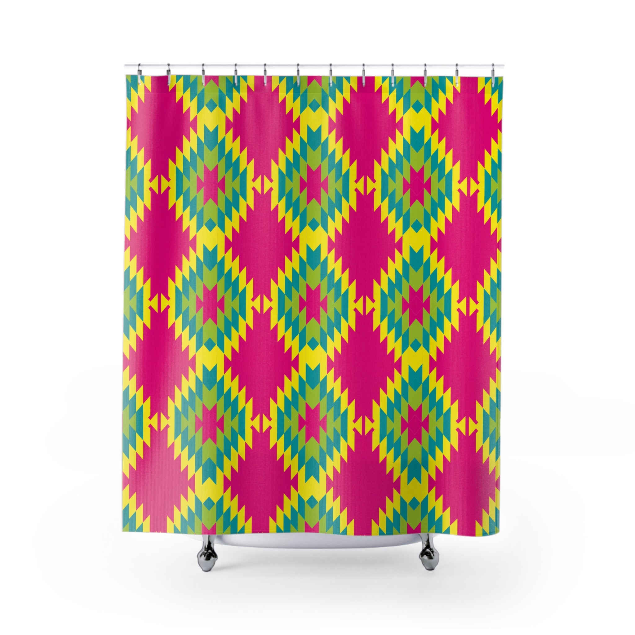 Southwestern Diamond Pattern Shower Curtain Gift: Vibrant Tribal Chic for Bold Homes