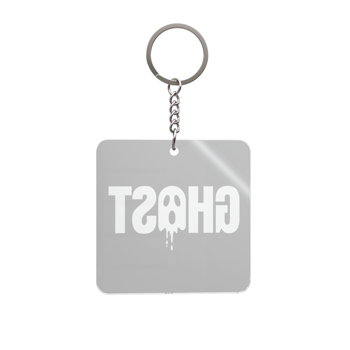 Dripping Ghost Face with Tiny Halloween Flair keychain – original NewGiftDay design, view 2