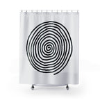 Hypnotic Black & White Spiral Shower Curtain Gift: Zen Decor for Modern Homes
