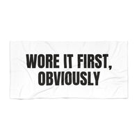Wore It First Obviously Printed Beach for Poolside Sass towel – original NewGiftDay design