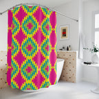 Southwestern Diamond Pattern Shower Curtain Gift: Vibrant Tribal Chic for Bold Homes