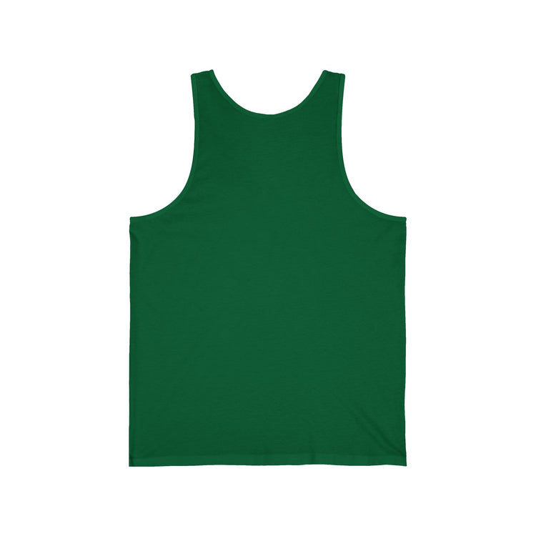 Bigfoot Christmas List Unisex Jersey Tank tank top in kelly – original NewGiftDay design