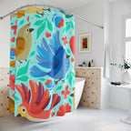 Blue Birdy Shower Curtain