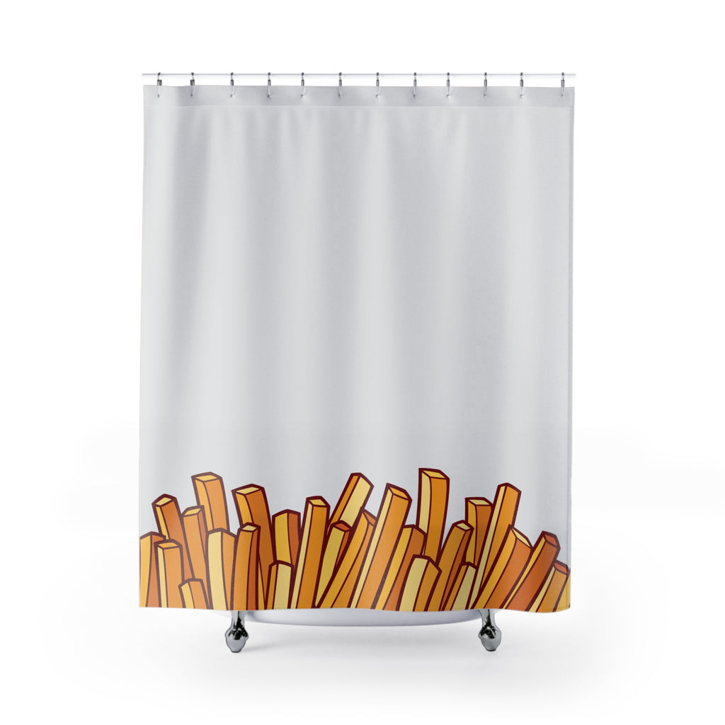 French Fries Border Shower Curtain Gift: Playful Foodie Fun for Quirky Homes