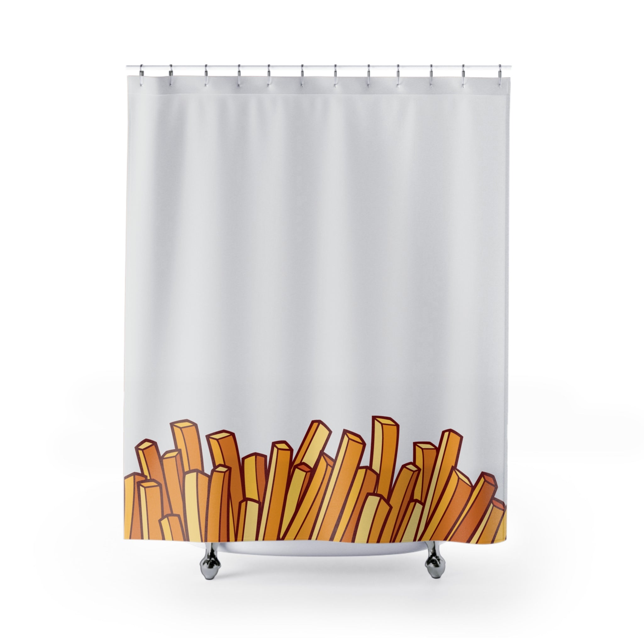 French Fries Border Shower Curtain Gift: Playful Foodie Fun for Quirky Homes