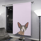 A Sphynx is Bold AF on Soft Pink Blackout Window Curtain