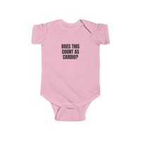 Does This Count as Cardio Printed for Tiny Giggles baby bodysuit – original NewGiftDay design, view 4