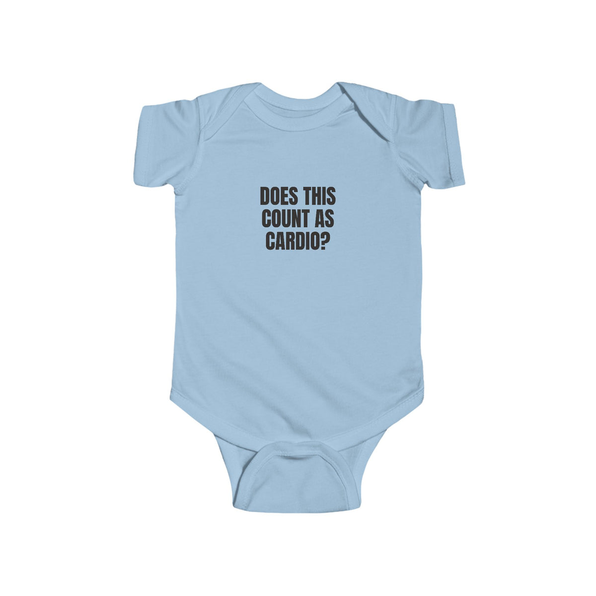 Does This Count as Cardio Printed for Tiny Giggles baby bodysuit – original NewGiftDay design, view 3