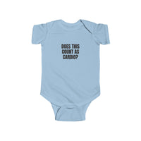 Does This Count as Cardio Printed for Tiny Giggles baby bodysuit – original NewGiftDay design, view 3