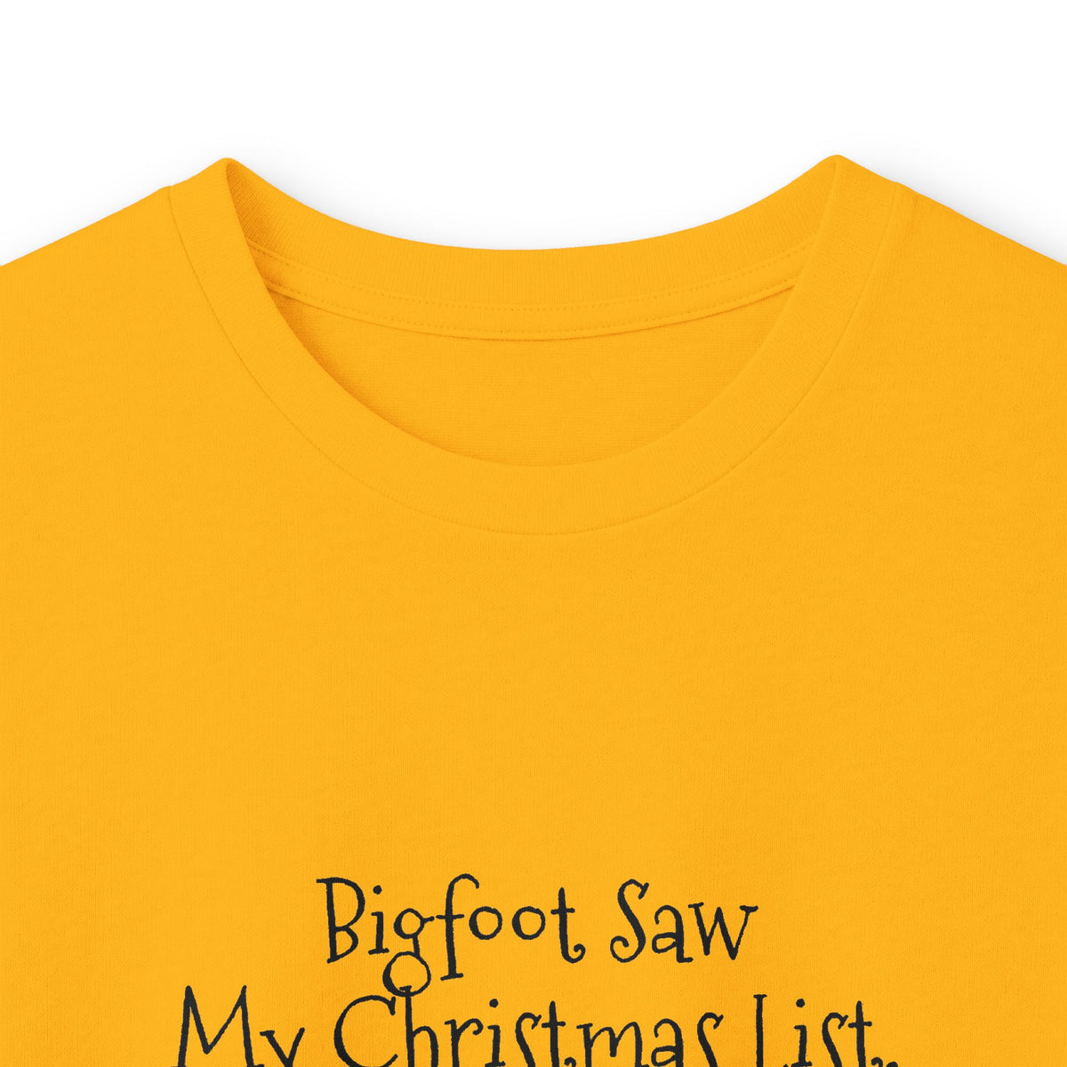 Bigfoot Christmas List long sleeve tee – original NewGiftDay design, view 38