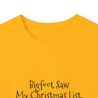 Bigfoot Christmas List long sleeve tee – original NewGiftDay design, view 38