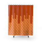 Waffle Cone Caramel Drip Shower Curtain Gift: Sweet Novelty for Foodie Homes