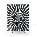 Hypnotic Swirl Optical Illusion Shower Curtain Gift: Mind-Bending Art for Dynamic Homes