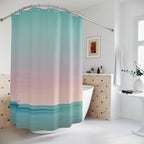 Abstract Sunset Sail Shower Curtain Gift: Coastal Calm for Serene Spaces