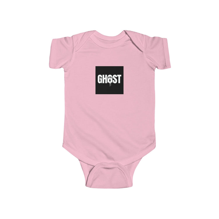 Tiny Ghost Lettering for Fall baby bodysuit in pink – original NewGiftDay design