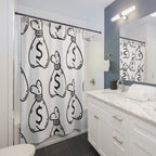 Money Sacks Pattern Shower Curtain