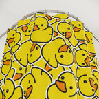 Rubber Ducky Chaos Pattern Shower Curtain Gift: Nostalgic Fun for Playful Homes