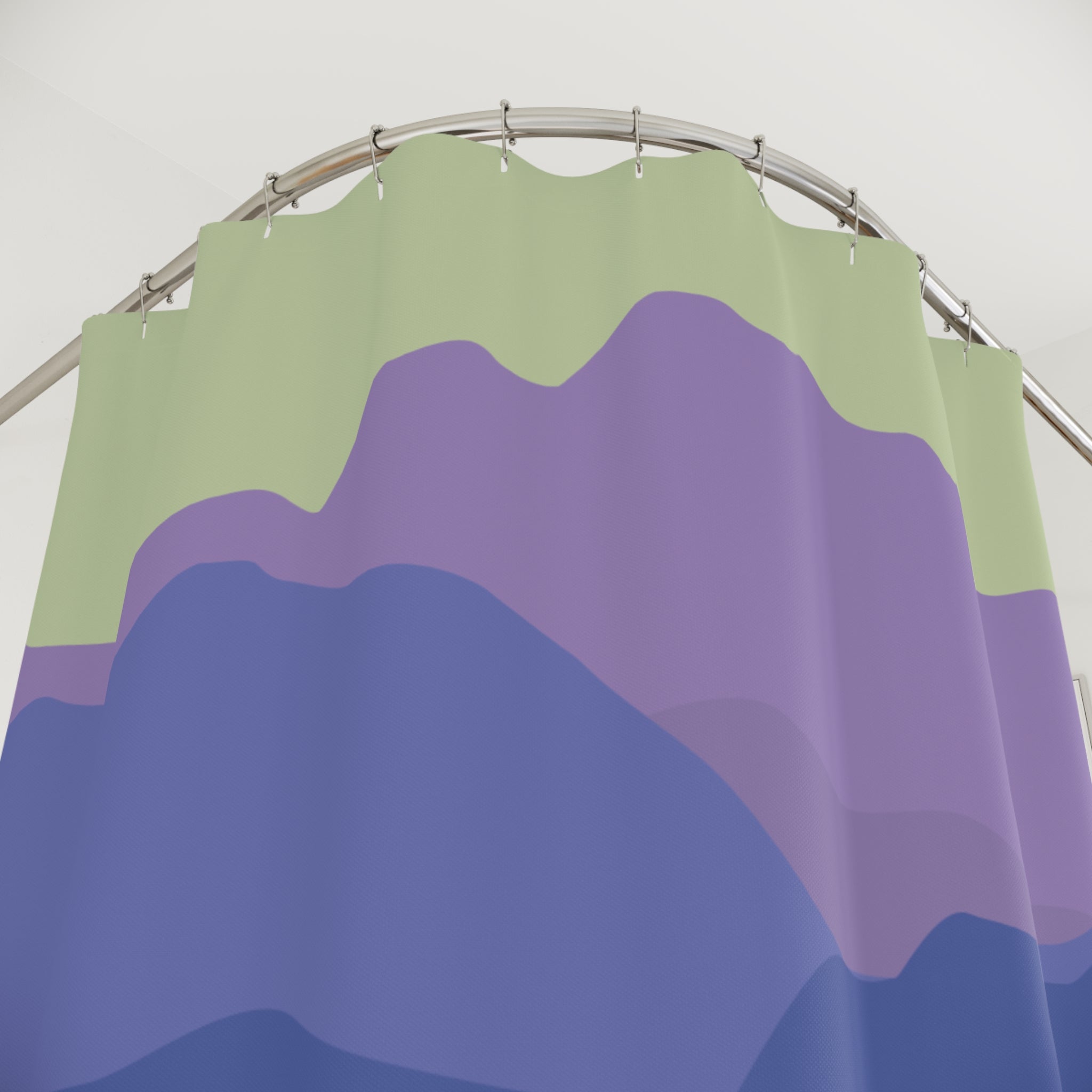 Monochromatic Mountain Forest Shower Curtain Gift: Serene Escape for Nature Lovers