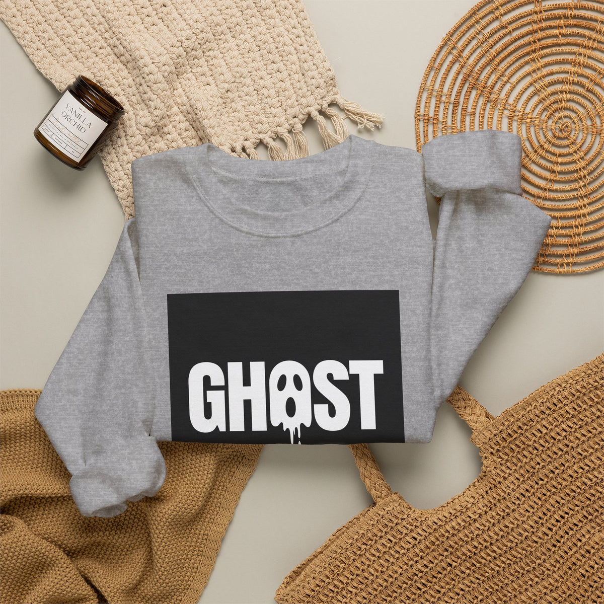 Minimal Ghost Lettering for Fall sweatshirt – original NewGiftDay design, view 14