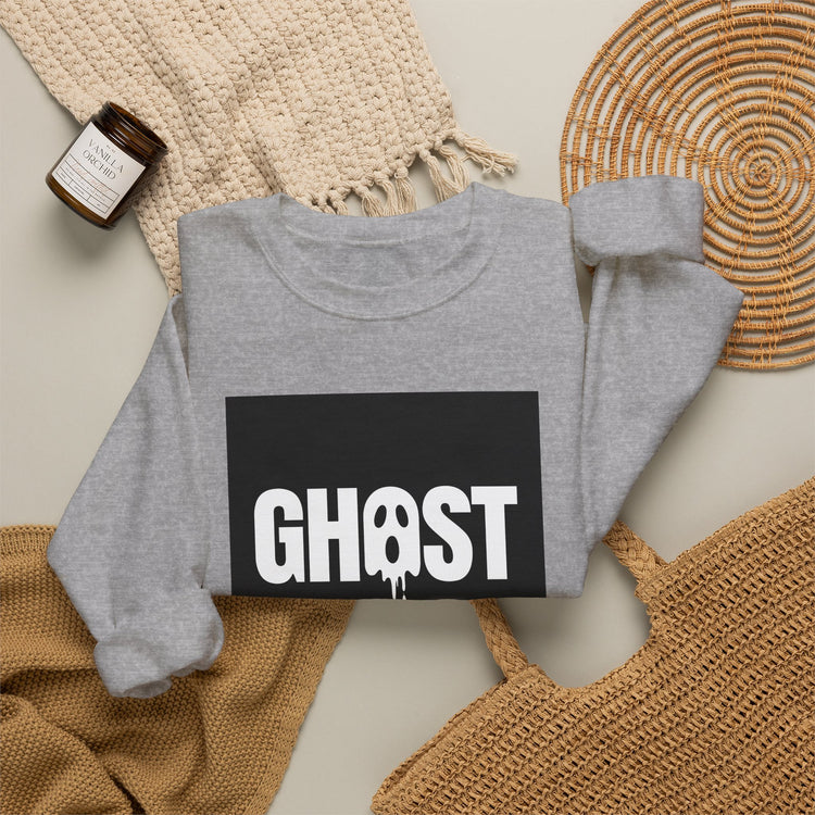 Minimal Ghost Lettering for Fall sweatshirt in sport-grey – original NewGiftDay design