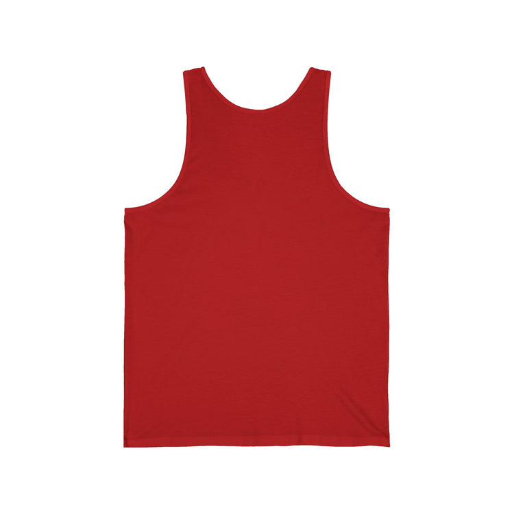 Bigfoot Christmas List Unisex Jersey Tank tank top in red – original NewGiftDay design