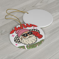 Claus With Confidence Ceramic 1-Pack ornament – original NewGiftDay design, view 3