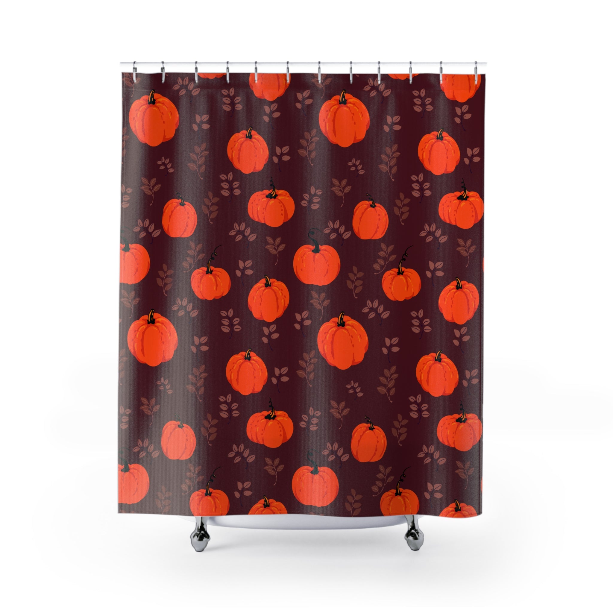 Rustic Pumpkin Patch Pattern Shower Curtain Gift: Cozy Autumn for Festive Homes