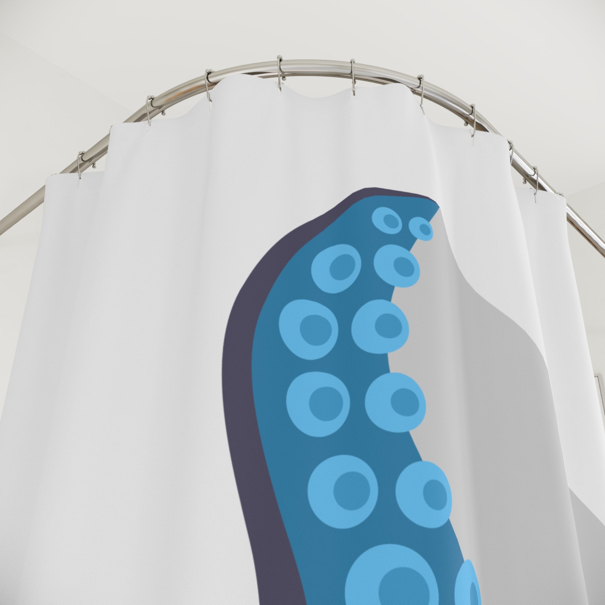 Minimalist Octopus Tentacle Shower Curtain Gift: Modern Ocean Art for Unique Homes